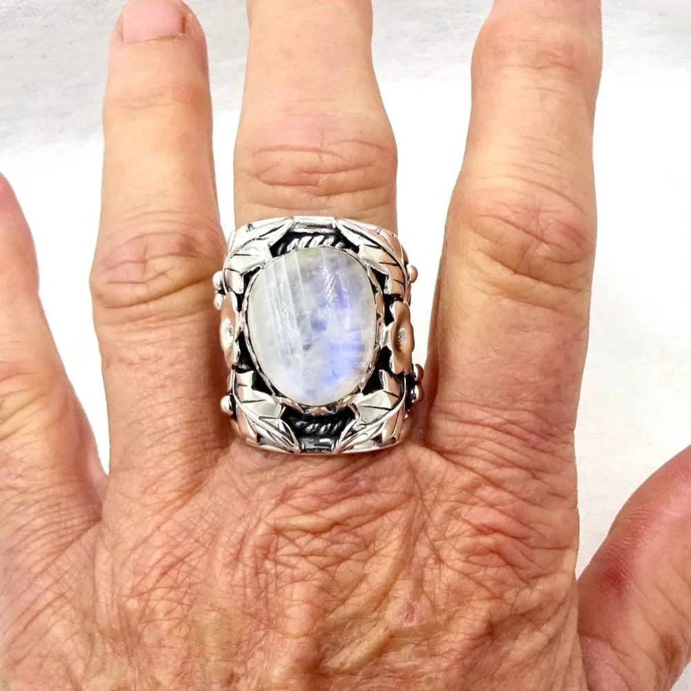 ARYA STERLING SILVER RING Angel Aura Opal Quartz